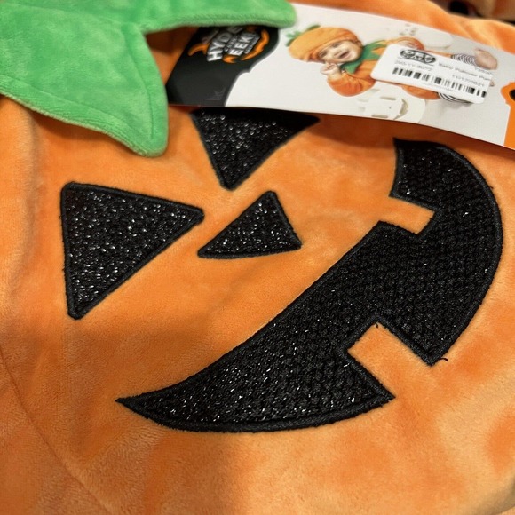 New HYDE & EEK Boutique Infant Pumpkin Costume 12-18 Months Pullover + Hat Set - Picture 2 of 6